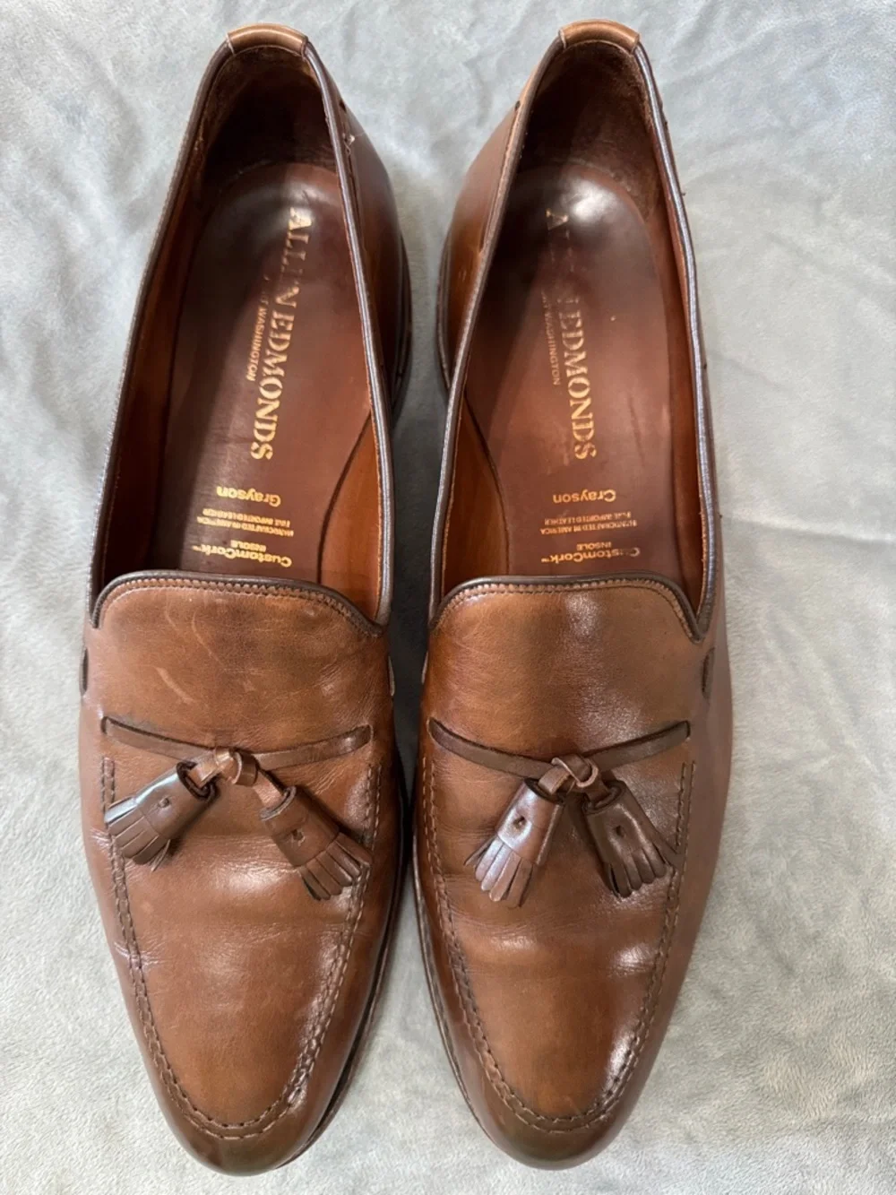 Allen Edmonds Chestnut Leather Tassel Loafers